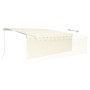 Manual retractable awning with cream-colored blind 4.5x3 m by vidaXL, Awnings - Ref: Foro24-3069317, Price: 458,67 €, Discoun...