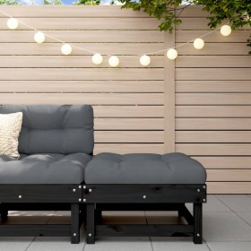 Taburete de jardín madera maciza de pino negro de , Sofás modulares de exterior - Ref: Foro24-825384, Precio: 61,63 €, Descue...