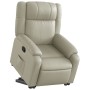 Sillón reclinable elevable cuero artificial color crema de , Sillones - Ref: Foro24-3205151, Precio: 317,24 €