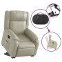 Sillón reclinable elevable cuero artificial color crema by , Armchairs - Ref: Foro24-3205151, Price: 311,13 €, Discount: %