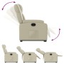 Sillón reclinable elevable cuero artificial color crema by , Armchairs - Ref: Foro24-3205151, Price: 311,13 €, Discount: %