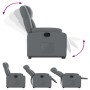 Sillón reclinable elevable cuero artificial gris by , Armchairs - Ref: Foro24-3205153, Price: 314,77 €, Discount: %