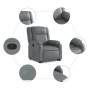 Sillón reclinable elevable cuero artificial gris by , Armchairs - Ref: Foro24-3205153, Price: 314,77 €, Discount: %