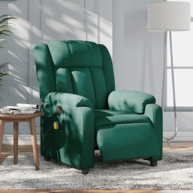 Sillón reclinable de masaje eléctrico tela verde oscuro de , Sillones - Ref: Foro24-3205310, Precio: 294,25 €, Descuento: %