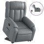 Sillón reclinable elevable eléctrico de cuero sintético gris by , Armchairs - Ref: Foro24-3205281, Price: 323,99 €, Discount: %