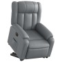 Sillón reclinable elevable eléctrico de cuero sintético gris by , Armchairs - Ref: Foro24-3205281, Price: 323,99 €, Discount: %