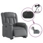 Sillón reclinable elevable eléctrico de cuero sintético gris by , Armchairs - Ref: Foro24-3205281, Price: 323,99 €, Discount: %