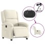 Sillón reclinable eléctrico de terciopelo blanco crema by , Armchairs - Ref: Foro24-3204287, Price: 271,19 €, Discount: %
