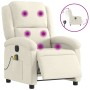 Sillón reclinable de masaje eléctrico terciopelo color crema by , Armchairs - Ref: Foro24-3204298, Price: 286,37 €, Discount: %
