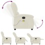 Sillón reclinable de masaje eléctrico terciopelo color crema by , Armchairs - Ref: Foro24-3204298, Price: 286,37 €, Discount: %