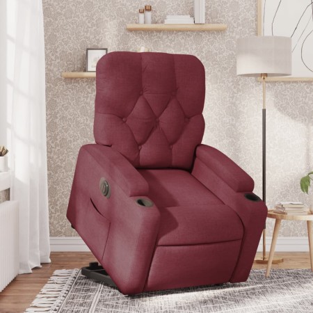 Sillón eléctrico reclinable elevable de tela rojo tinto de , Sillones - Ref: Foro24-3204737, Precio: 311,10 €, Descuento: %
