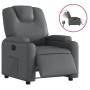 Sillón reclinable eléctrico de cuero sintético gris by , Armchairs - Ref: Foro24-3204419, Price: 294,74 €, Discount: %