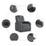 Sillón reclinable eléctrico de cuero sintético gris by , Armchairs - Ref: Foro24-3204419, Price: 294,74 €, Discount: %