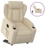 Sillón eléctrico reclinable elevable de tela color crema by , Armchairs - Ref: Foro24-3204515, Price: 313,32 €, Discount: %