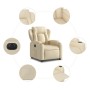 Sillón eléctrico reclinable elevable de tela color crema by , Armchairs - Ref: Foro24-3204515, Price: 313,32 €, Discount: %