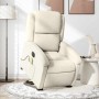 Sillón reclinable de masaje eléctrico elevable terciopelo crema by , Armchairs - Ref: Foro24-3204342, Price: 346,86 €, Discou...