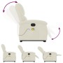 Sillón reclinable de masaje eléctrico elevable terciopelo crema by , Armchairs - Ref: Foro24-3204342, Price: 346,86 €, Discou...