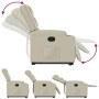 Sillón reclinable elevable cuero artificial color crema by , Armchairs - Ref: Foro24-3206552, Price: 323,17 €, Discount: %