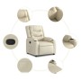 Sillón reclinable elevable cuero artificial color crema by , Armchairs - Ref: Foro24-3206552, Price: 323,17 €, Discount: %