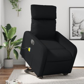 Sillón de masaje elevable eléctrico cuero sintético negro by , Armchairs - Ref: Foro24-3206770, Price: 336,45 €, Discount: %