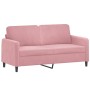 Sofá de 2 plazas terciopelo rosa 140 cm von , Sofas - Ref: Foro24-359445, Preis: 260,90 €, Rabatt: %
