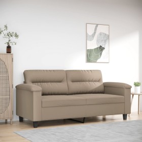 Sofá de 2 plazas de tela microfibra gris taupe 140 cm de , Sofás - Ref: Foro24-359561, Precio: 283,35 €