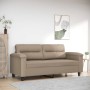 Sofá de 2 plazas de tela microfibra gris taupe 140 cm by , Sofas - Ref: Foro24-359561, Price: 285,45 €, Discount: %