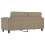 Sofá de 2 plazas de tela microfibra gris taupe 140 cm by , Sofas - Ref: Foro24-359561, Price: 285,45 €, Discount: %