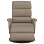Sillón reclinable con reposapiés cuero sintético capuchino by , Armchairs - Ref: Foro24-356721, Price: 212,67 €, Discount: %