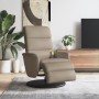 Sillón reclinable masaje reposapiés cuero sintético capuchino by , Armchairs - Ref: Foro24-356728, Price: 229,94 €, Discount: %