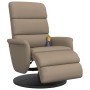 Sillón reclinable masaje reposapiés cuero sintético capuchino by , Armchairs - Ref: Foro24-356728, Price: 229,94 €, Discount: %