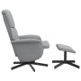 Sillón reclinable con reposapiés tela gris claro by , Armchairs - Ref: Foro24-356666, Price: 152,31 €, Discount: %