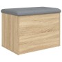 Banco con almacenaje madera ingeniería roble Sonoma 62x42x45 cm von , Bänke für Hallen und Lager - Ref: Foro24-835042, Preis:...