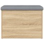 Banco con almacenaje madera ingeniería roble Sonoma 62x42x45 cm von , Bänke für Hallen und Lager - Ref: Foro24-835042, Preis:...