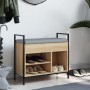 Banco zapatero madera de ingeniería roble Sonoma 65,5x32x57,5cm von , Bänke für Hallen und Lager - Ref: Foro24-835203, Preis:...