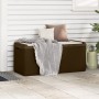 Caja de almacenaje jardín con cojín de asiento PP marrón 350 L von , Aufbewahrungsboxen für den Außenbereich - Ref: Foro24-36...