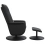 Sillón reclinable masaje con reposapiés cuero sintético negro by , Armchairs - Ref: Foro24-356520, Price: 141,67 €, Discount: %