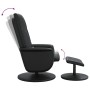 Sillón reclinable masaje con reposapiés cuero sintético negro by , Armchairs - Ref: Foro24-356520, Price: 141,67 €, Discount: %