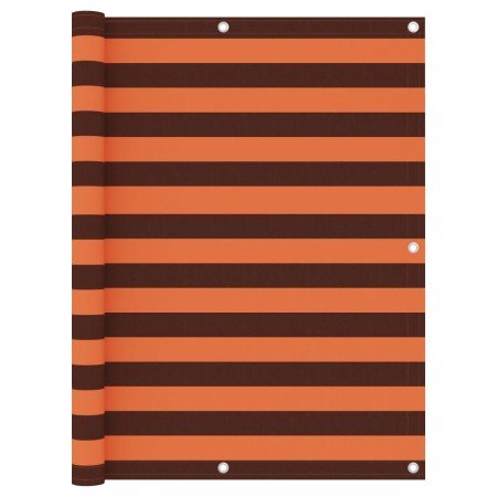 Toldo para balcón tela oxford naranja y marrón 120x600 cm