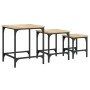 Mesas de centro apilables 3 pzas madera ingeniería roble Sonoma by , Coffee table - Ref: Foro24-838934, Price: 47,47 €, Disco...