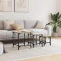 Mesas de centro apilables 3 pzas madera ingeniería roble Sonoma by , Coffee table - Ref: Foro24-838934, Price: 47,47 €, Disco...