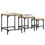 Mesas de centro apilables 3 pzas madera ingeniería roble Sonoma by , Coffee table - Ref: Foro24-838934, Price: 47,47 €, Disco...