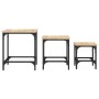 Mesas de centro apilables 3 pzas madera ingeniería roble Sonoma by , Coffee table - Ref: Foro24-838934, Price: 47,47 €, Disco...