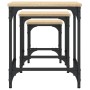 Mesas de centro apilables 3 pzas madera ingeniería roble Sonoma by , Coffee table - Ref: Foro24-838934, Price: 47,47 €, Disco...