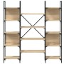 Estantería de madera ingeniería roble Sonoma 155,5x24x166,5 cm von , Bücherregale und Regale - Ref: Foro24-838859, Preis: 98,...