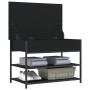 Banco zapatero madera de ingeniería negro 70x42,5x50 cm by , Benches for halls and storage - Ref: Foro24-839028, Price: 68,68...