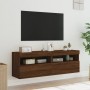 Muebles TV de pared luces LED 2 uds roble marrón 60x30x40 cm von , TV-Möbel - Ref: Foro24-837196, Preis: 98,52 €, Rabatt: %
