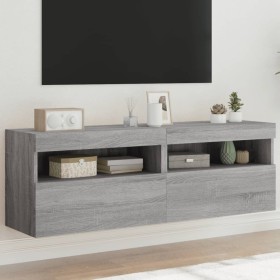 Muebles TV de pared con luces LED 2 uds gris Sonoma 60x30x40 cm von , TV-Möbel - Ref: Foro24-837194, Preis: 100,30 €, Rabatt: %