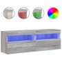Muebles TV de pared con luces LED 2 uds gris Sonoma 60x30x40 cm von , TV-Möbel - Ref: Foro24-837194, Preis: 100,30 €, Rabatt: %