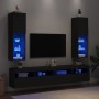 Muebles de TV con luces LED 2 uds negro 30,5x30x102 cm von , TV-Möbel - Ref: Foro24-837018, Preis: 124,71 €, Rabatt: %